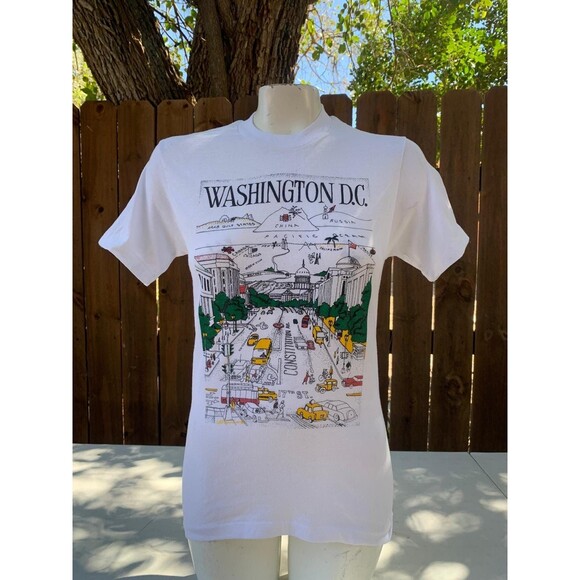 Vintage 80s Spring Ford wear Washington DC graphic tee tshirt M runs Smaller - Picture 1 of 8